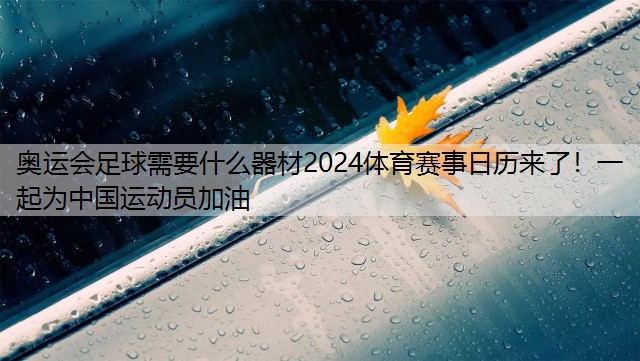 奥运会足球需要什么器材2024体育赛事日历来了！一起为中国运动员加油